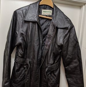 Fitz-Wright Leather Jacket with Belt